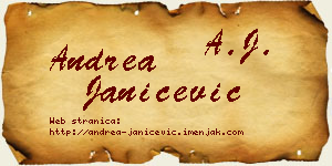 Andrea Janićević vizit kartica